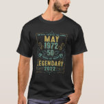 Mens 50th Birthday  May 1972  50 Years Old Tシャツ<br><div class="desc">Mens 50th Birthday  May 1972  50 Years Old.</div>