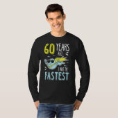 Mens 60年前の私は最速の誕生日 tシャツ (正面フル)