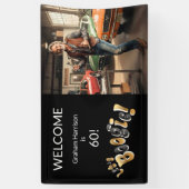 Men's 60th Birthday Party Photo 横断幕 (縦)