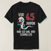 Mens 65年前の私は最も速い65歳の誕生日だった tシャツ (デザイン正面)