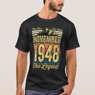 Mens 73誕生日男The Myth The Legend Nov Tシャツ