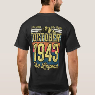 Mens 78誕生日男The Myth The Legend Oct Tシャツ
