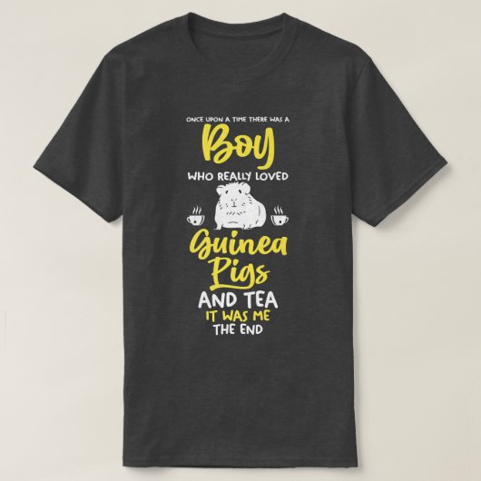 Mens A Boy Who Love Tea And Guinea Pig Premium 412 Tシャツ (デザイン正面)