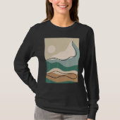 Mens Abstract Mountains Landscape Nature Sky Minim Tシャツ (正面)