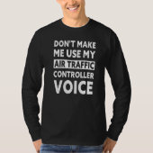 Mens Air Traffic Controller音声Atcフライト続き Tシャツ (正面)