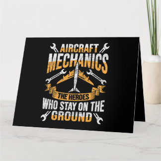 Mens Aircraft Mechanic Hero Design for a aircraft  カード