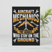 Mens Aircraft Mechanic Hero Design for a aircraft  招待状 (スタンド正面)