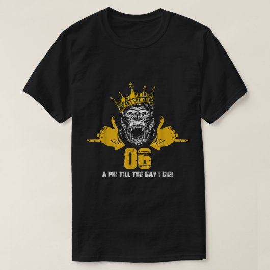 Mens Alpha African 1906 Fraternity Hand Sign Ape C Tシャツ (デザイン正面)