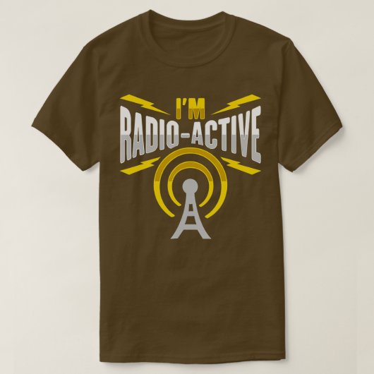 Mens Amateur Radio Im radioactive Design for Ham R Tシャツ (デザイン正面)