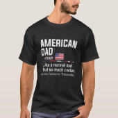 Mens American Dad Definition     Fathers Day Daddy Tシャツ (正面)