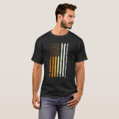 Mens American Flag Lgbt Bear Pride Tシャツ (正面フル)