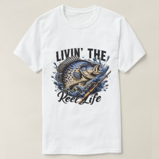 Men's and Women's Livin' the Reel Life T-Shirt.  Tシャツ