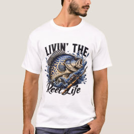 Men's and Women's Livin' the Reel Life T-Shirt.  Tシャツ
