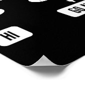 Mens Are You A Dog Funny Cute Flowchart ポスター (角)