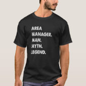 Mens Area Manager Man Myth Legend Premium Tシャツ (正面)
