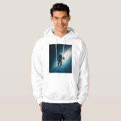 Men's Astronaut Space Galaxy Pullover Hoodie パーカ (正面フル)
