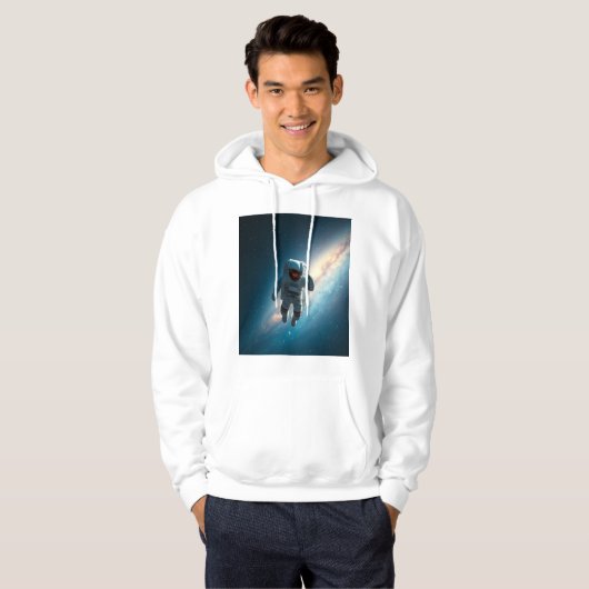Men's Astronaut Space Galaxy Pullover Hoodie パーカ (正面フル)