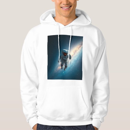 Men's Astronaut Space Galaxy Pullover Hoodie パーカ (正面)
