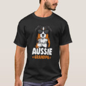 Mens Australian Shepherd Aussie Grandpa Dog Premiu Tシャツ (正面)