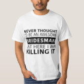 Mens Awesome Bridesman  Tシャツ (正面)