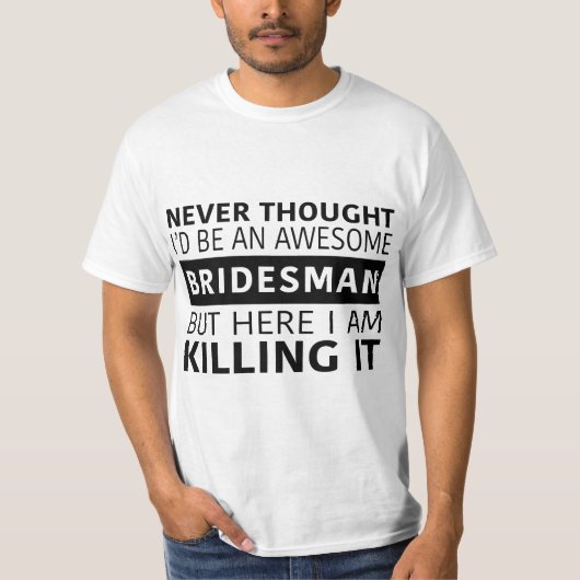 Mens Awesome Bridesman  Tシャツ (正面)