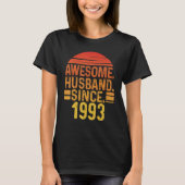 Mens Awesome Husband since 1993 Wedding Anniversar Tシャツ (正面)