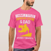 Mens Backflip Parkour Design For Your Parkour Dad Tシャツ (正面)