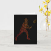 Mens Badminton Player, Womens Squash Shuttle  カード (黄色い花)