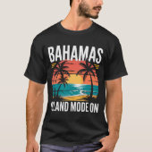 MENS BAHAMAS TSHIRT Island Mode On Summer Beach Tシャツ (正面)