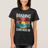 MENS BAHAMAS TSHIRT Island Mode On Summer Beach Tシャツ (正面)