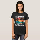 MENS BAHAMAS TSHIRT Island Mode On Summer Beach Tシャツ (正面フル)