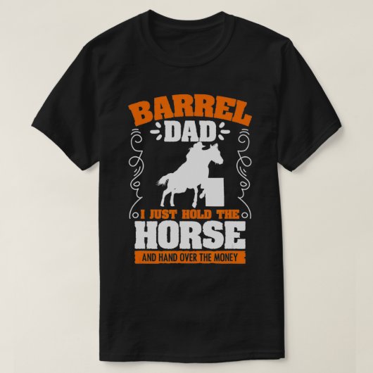 Mens Barrel Dad Barrel Racing Rodeo Horse magic ar Tシャツ (デザイン正面)