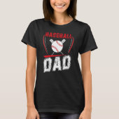 Mens BASEBALL DAD Matching Softball Baseball Mom D Tシャツ (正面)