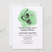 Men's Baseball Hitting 50th Birthday 招待状 (正面)