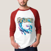 Men's Basic 3/4 Sleeve Raglan T-Shirt Tシャツ (正面)