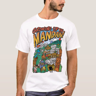 Men's Basic "Growing up in Mandan" Tシャツ