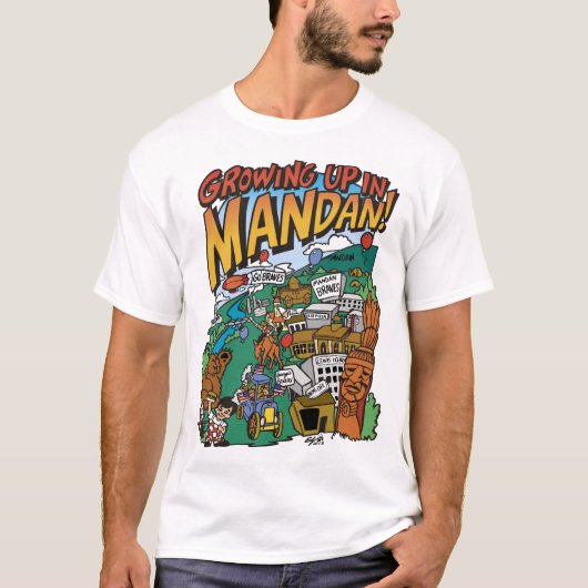 Men's Basic "Growing up in Mandan" Tシャツ (正面)