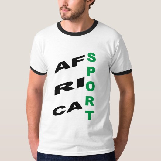 Men's Basic Ringer T-Shirt  DESIGN  AFRICA  SPORT  Tシャツ (正面)