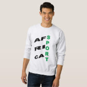 Men's Basic Sweatshirt ash  DESIGN  AFRICA SPORT  スウェットシャツ (正面フル)