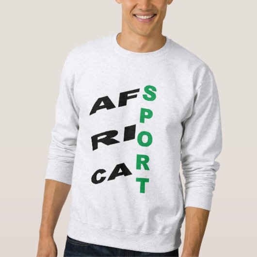 Men's Basic Sweatshirt ash  DESIGN  AFRICA SPORT  スウェットシャツ (正面)