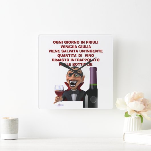 Men's Basic T-Shirt スクエア壁時計 (ホーム)