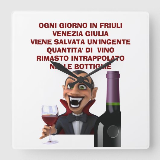 Men's Basic T-Shirt スクエア壁時計 (正面)