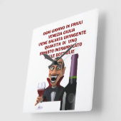 Men's Basic T-Shirt スクエア壁時計 (傾斜)