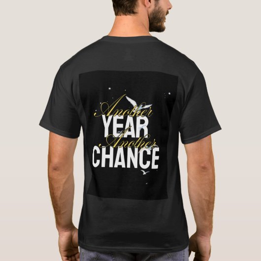 Men's Basic T-shirt anothe year another chance  Tシャツ (裏面)