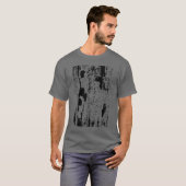 Men's Basic T-Shirt Black On Gray – アートシリーズ Tシャツ (正面フル)