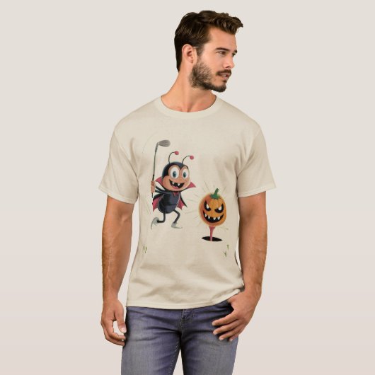 Men's Basic T-Shirt -Halloween Ants Party Flag  Tシャツ (正面フル)