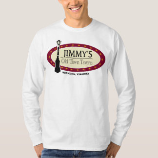 Men's Basic White JOTT Logo Long Sleeve Tシャツ