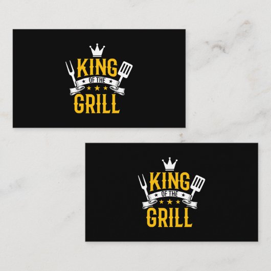 Mens BBQ服おもしろい彼の王への贈り物をMens BBQ 名刺 (正面/裏面)
