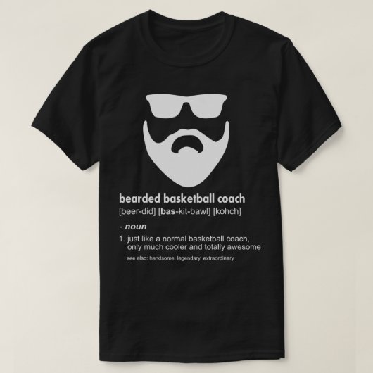 Mens Bearded Basketball Coach  Joke Basketball Coa Tシャツ (デザイン正面)