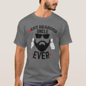 Mens Bearded Uncle Mens Beard Humor Funny Superhe Tシャツ (正面)
